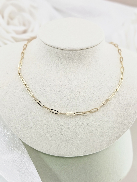 adornia Jewelry - Adornia Necklace 14k Gold Plated  Paper Clip Chain Modern Minimalist Boho Gifts